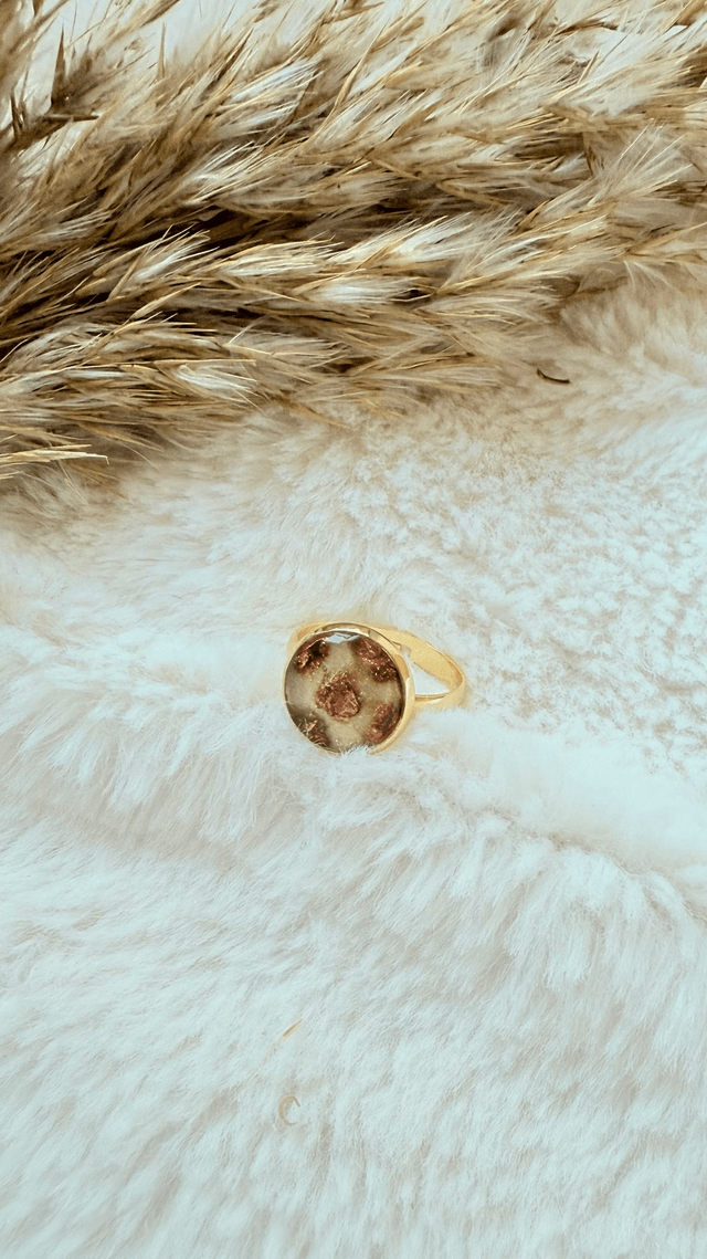 Bague Léopard - blanche