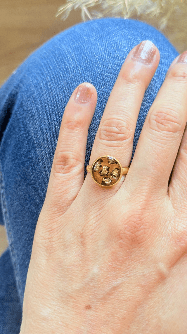 Bague Léopard - brune