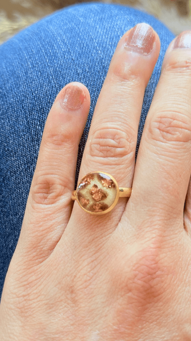 Bague Léopard - blanche