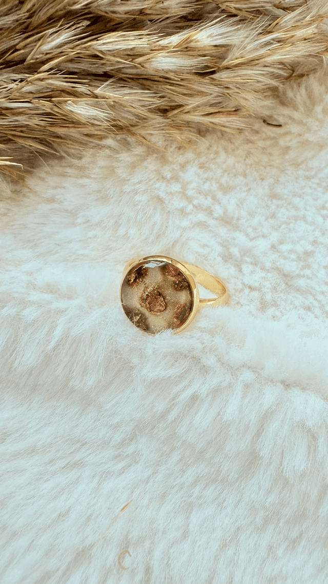 Bague Léopard - blanche